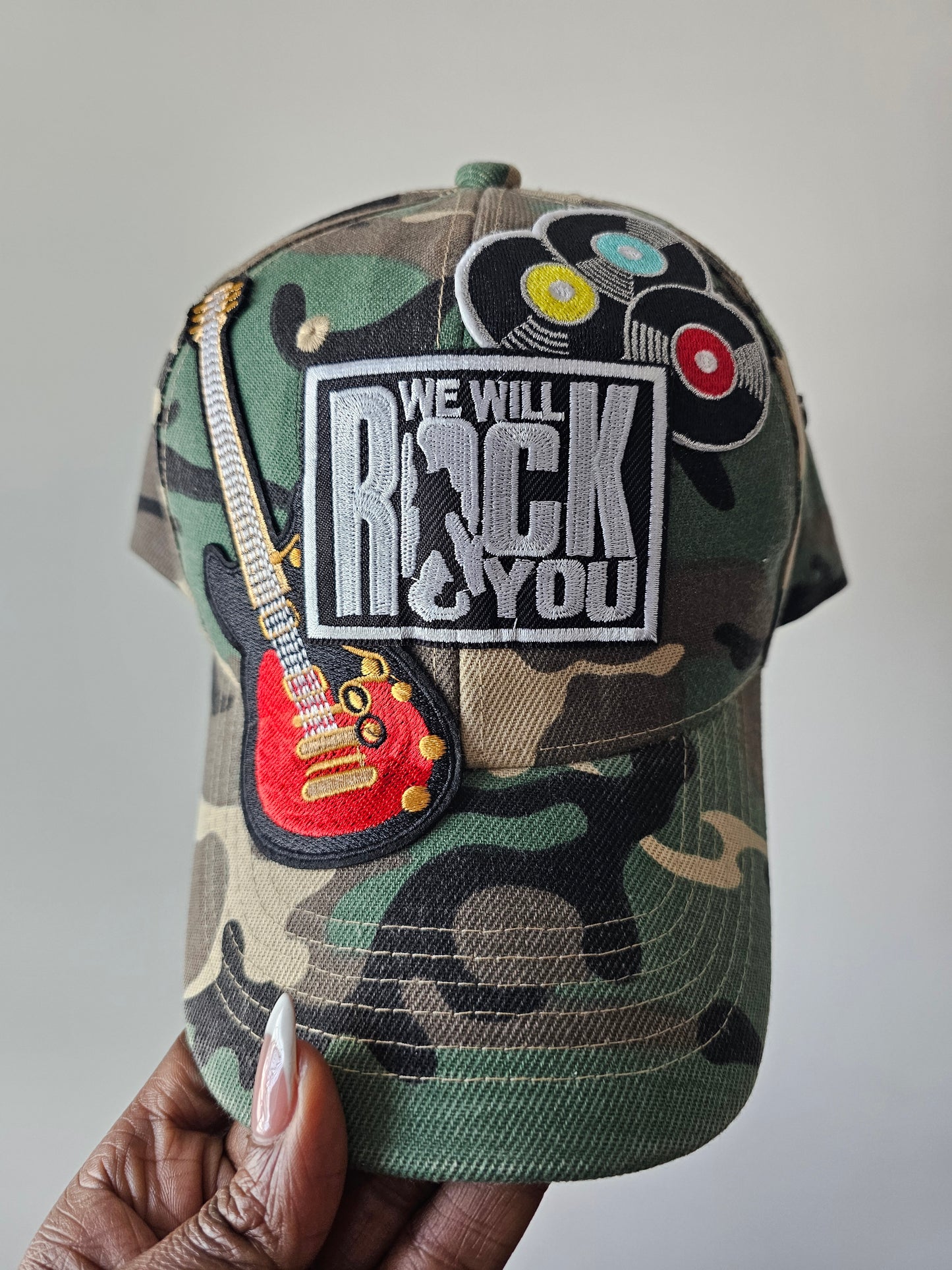 Rock & Roll Music Camo Cap