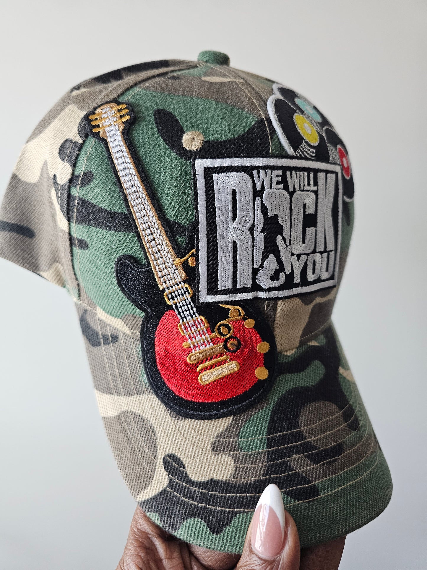 Rock & Roll Music Camo Cap