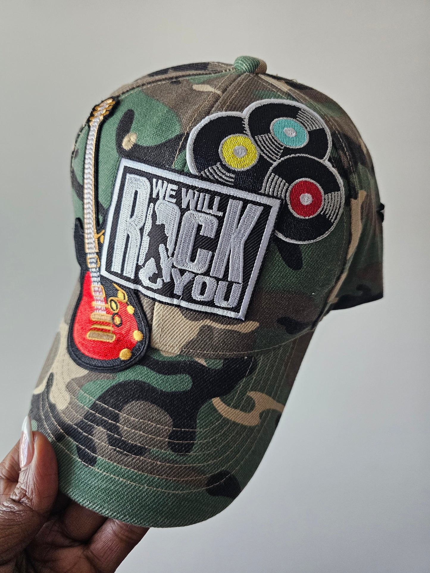Rock & Roll Music Camo Cap