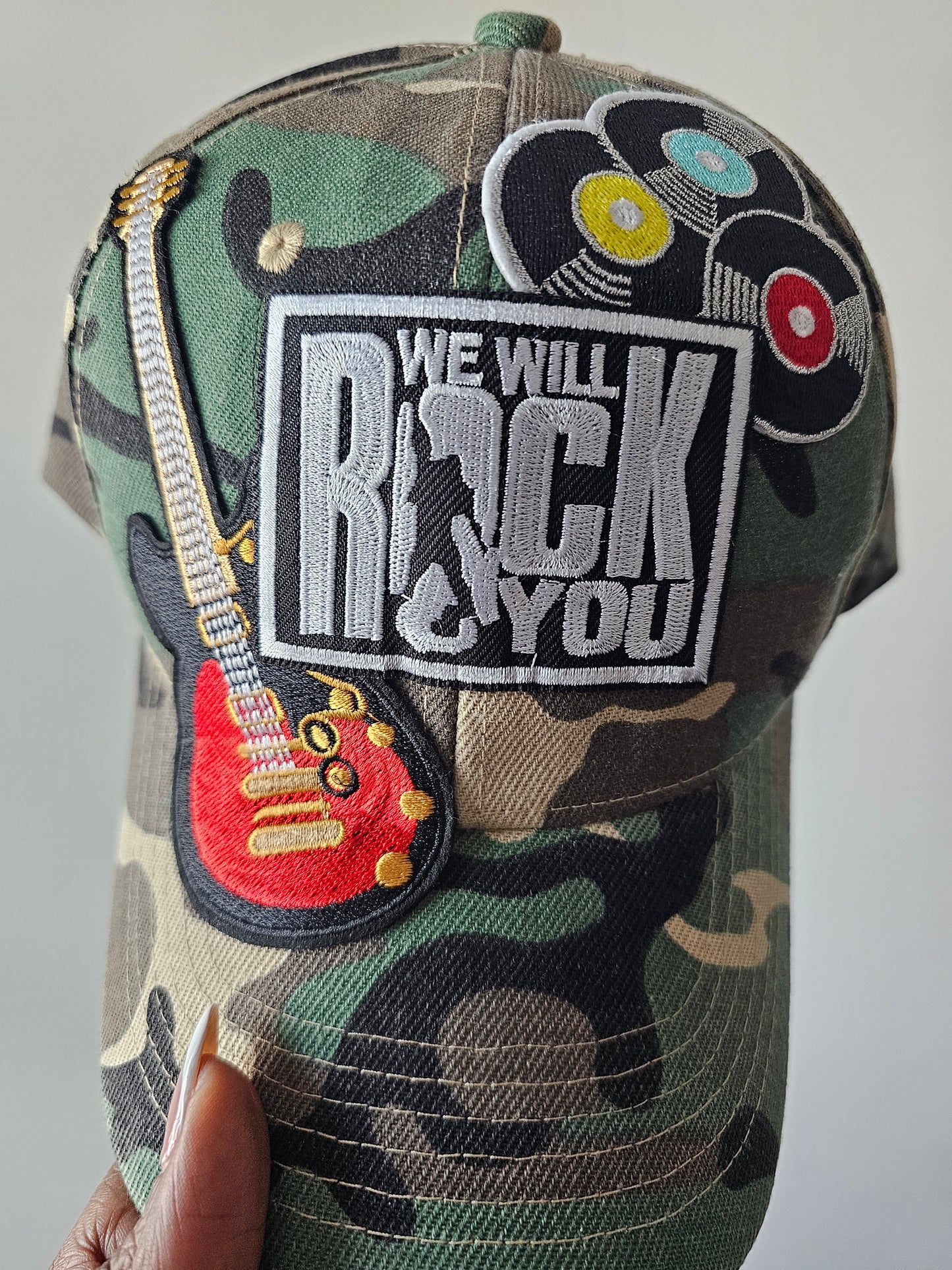 Rock & Roll Music Camo Cap