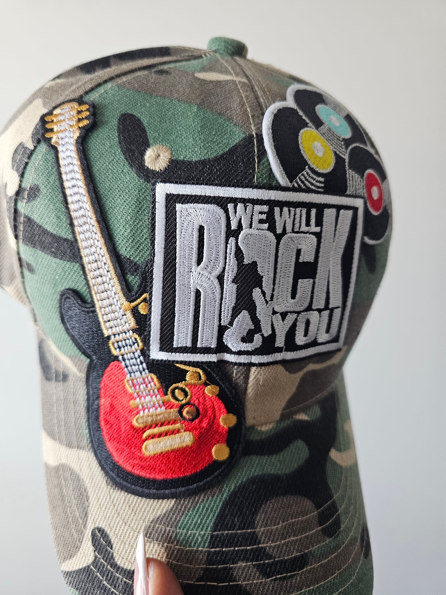 Rock & Roll Music Camo Cap