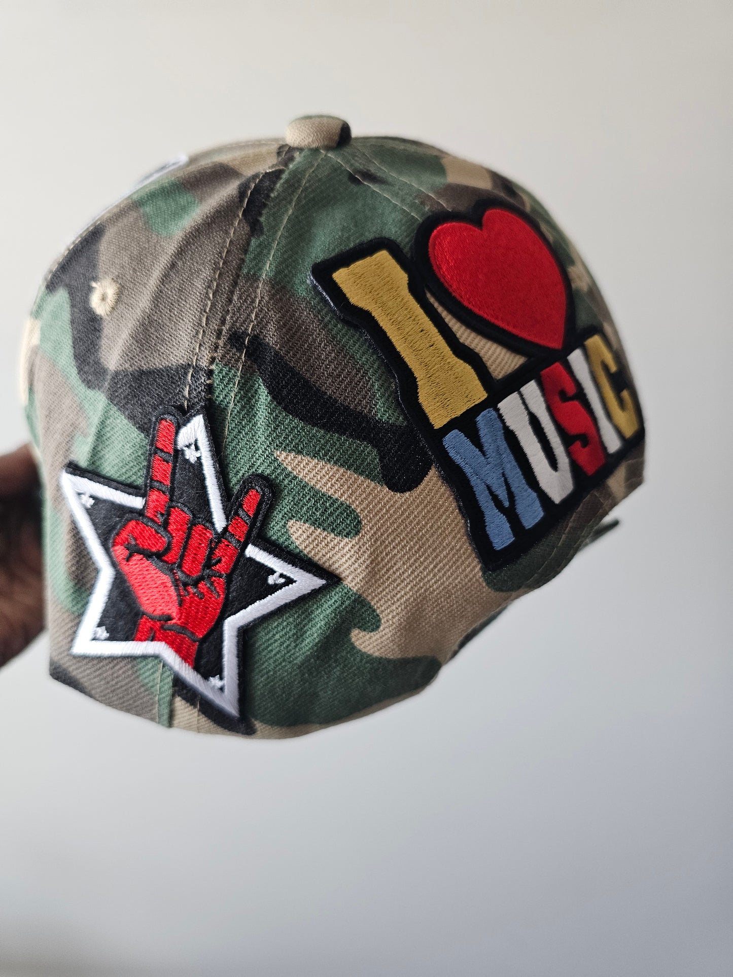 Rock & Roll Music Camo Cap