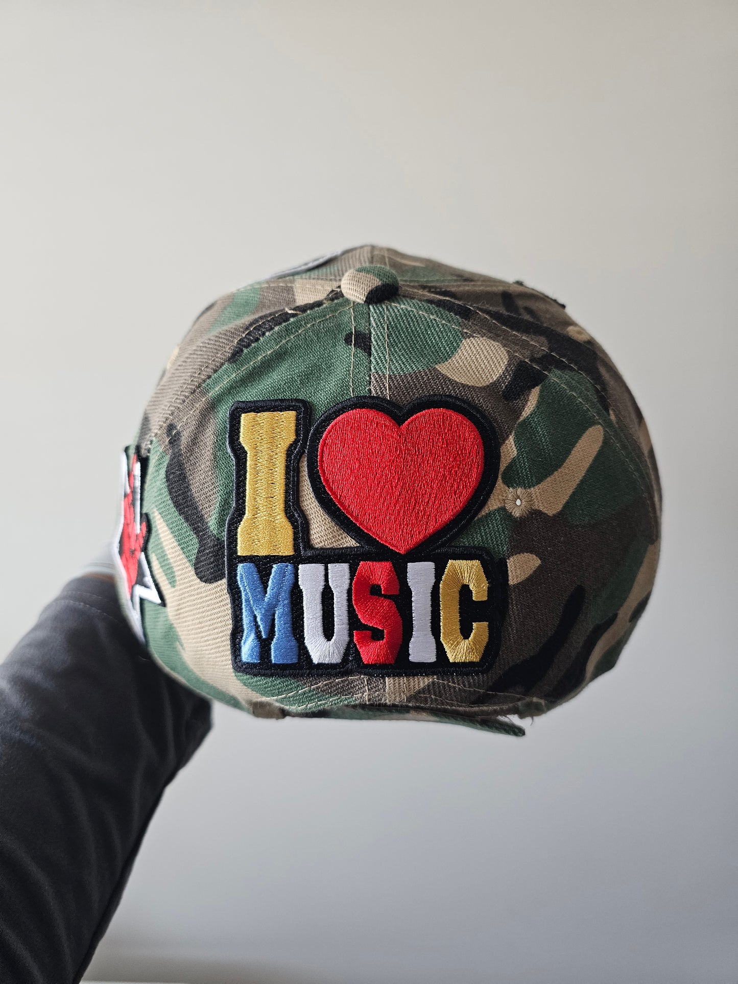 Rock & Roll Music Camo Cap