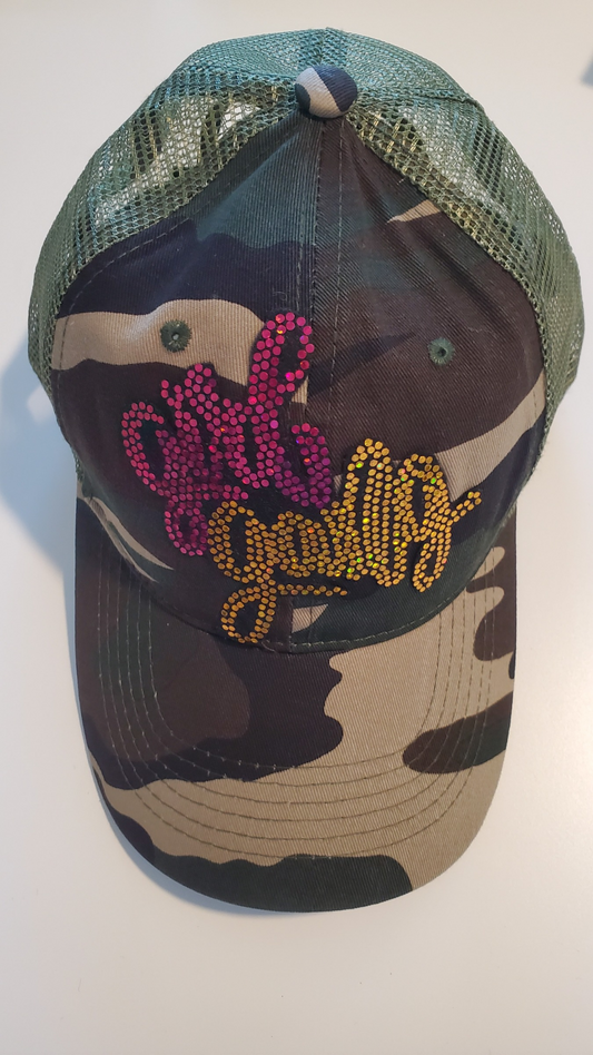 Girl Gang Bling Camo Cap