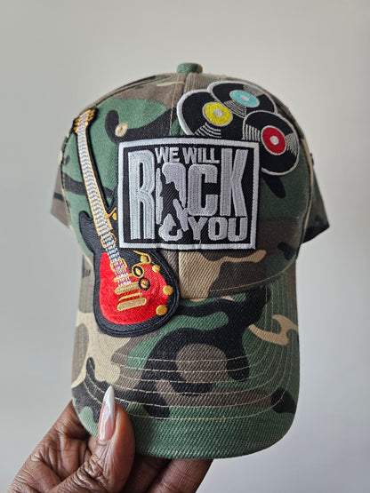 Rock & Roll Music Camo Cap