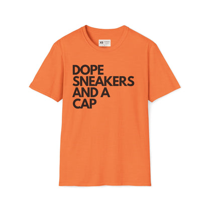 Dope Sneakers And A Cap Unisex Softstyle T-Shirt