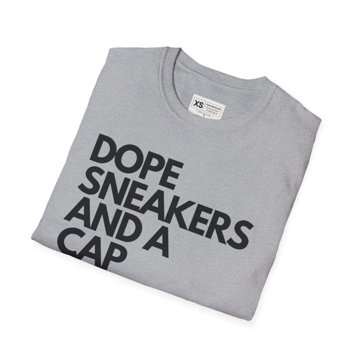 Dope Sneakers And A Cap Unisex Softstyle T-Shirt
