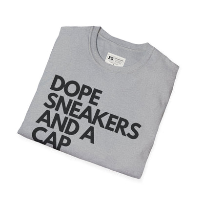Dope Sneakers And A Cap Unisex Softstyle T-Shirt