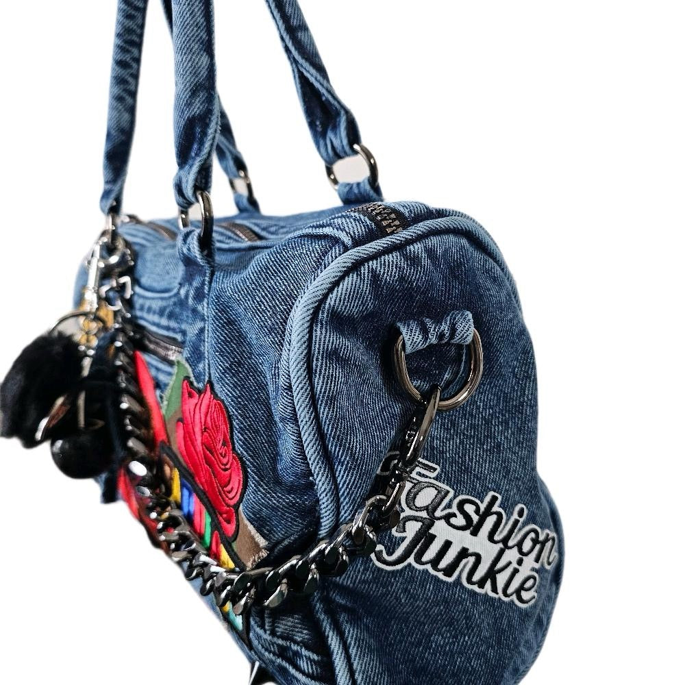 Black Queen Luxe Denim Statement Bag | One-of-One Custom Designer Purse
