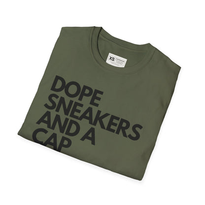 Dope Sneakers And A Cap Unisex Softstyle T-Shirt