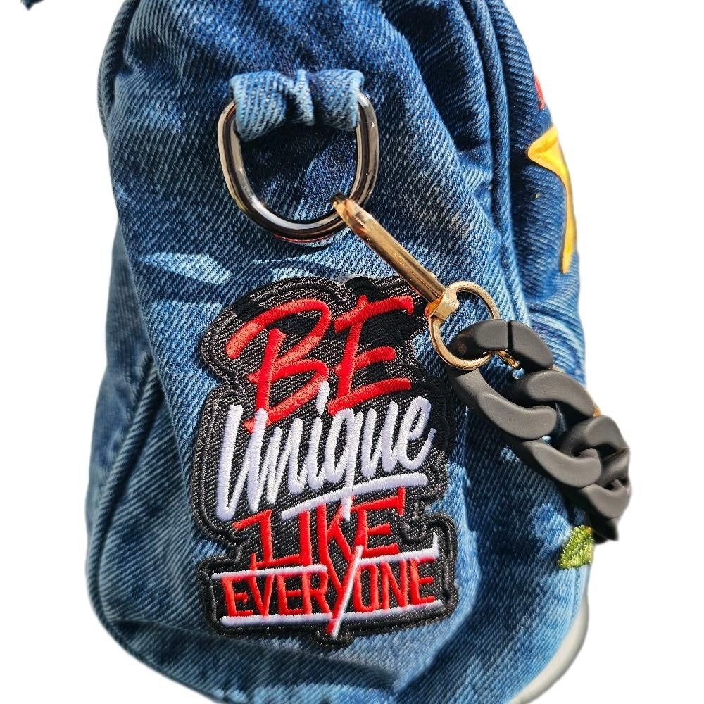 Women's Luxe Denim Crossbody Purse with Included Bag Organizer Insert, Purses Crossbody Bag
