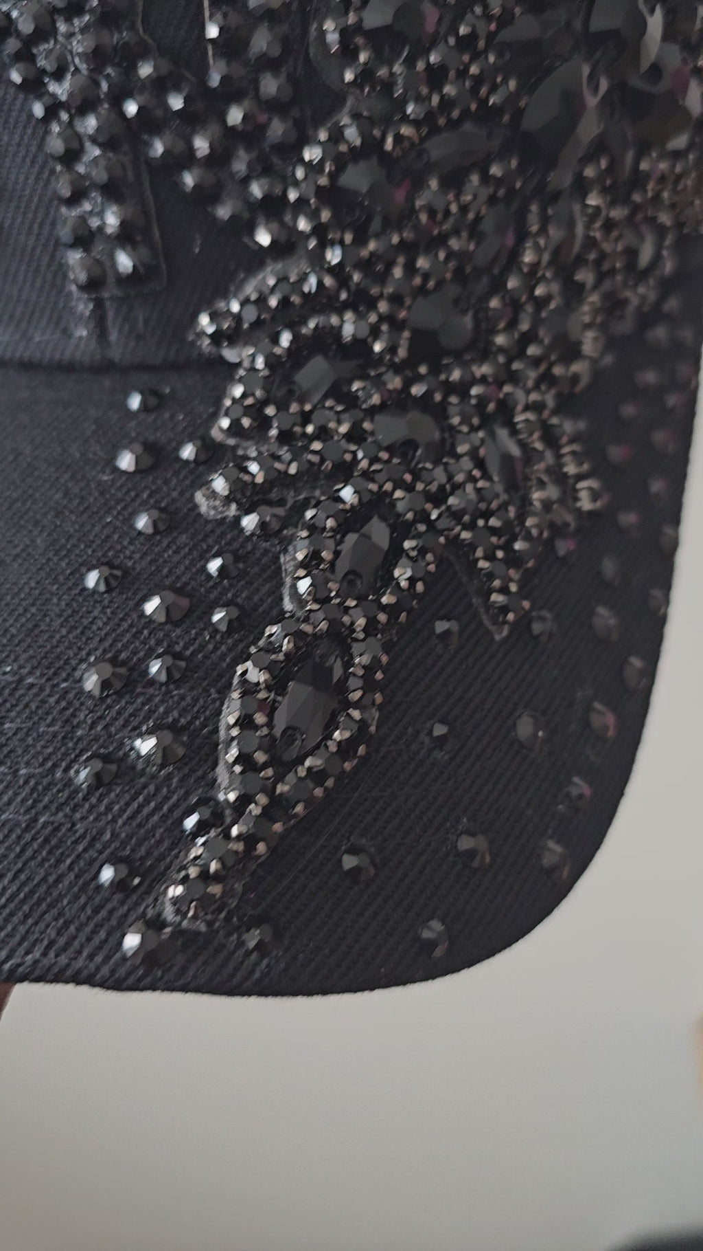 Black NY Bling Luxe Baseball Cap