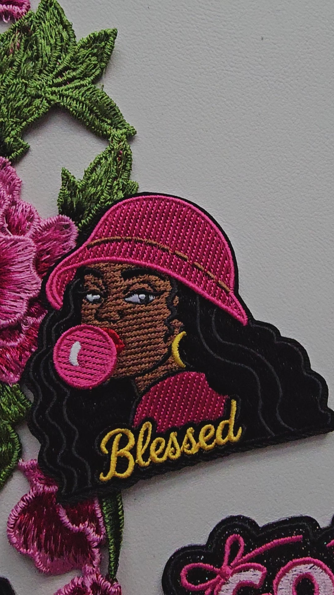 Chosen 01 By God Pink Floral Patch Set