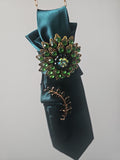 Emerald Luxe Bloom Statement Tie