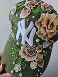 Olive Luxe NY Floral Mesh Snapback