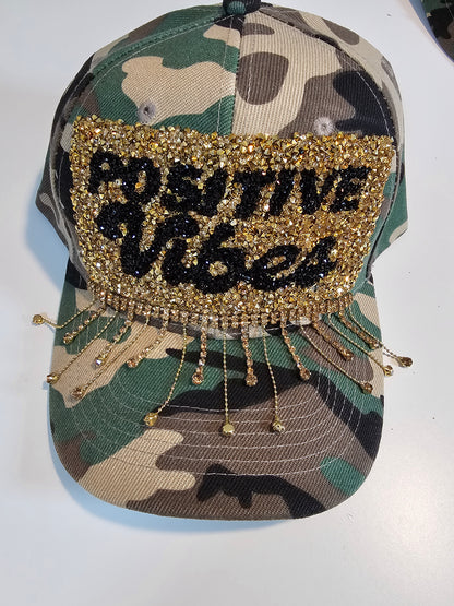 Postive Vibes Camo Cap