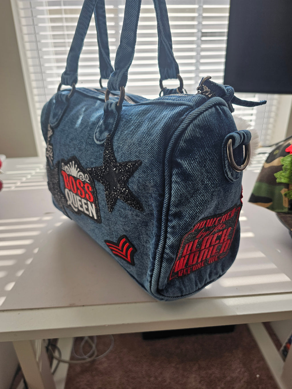 She Is Fearless Denim Bag & Cap Set