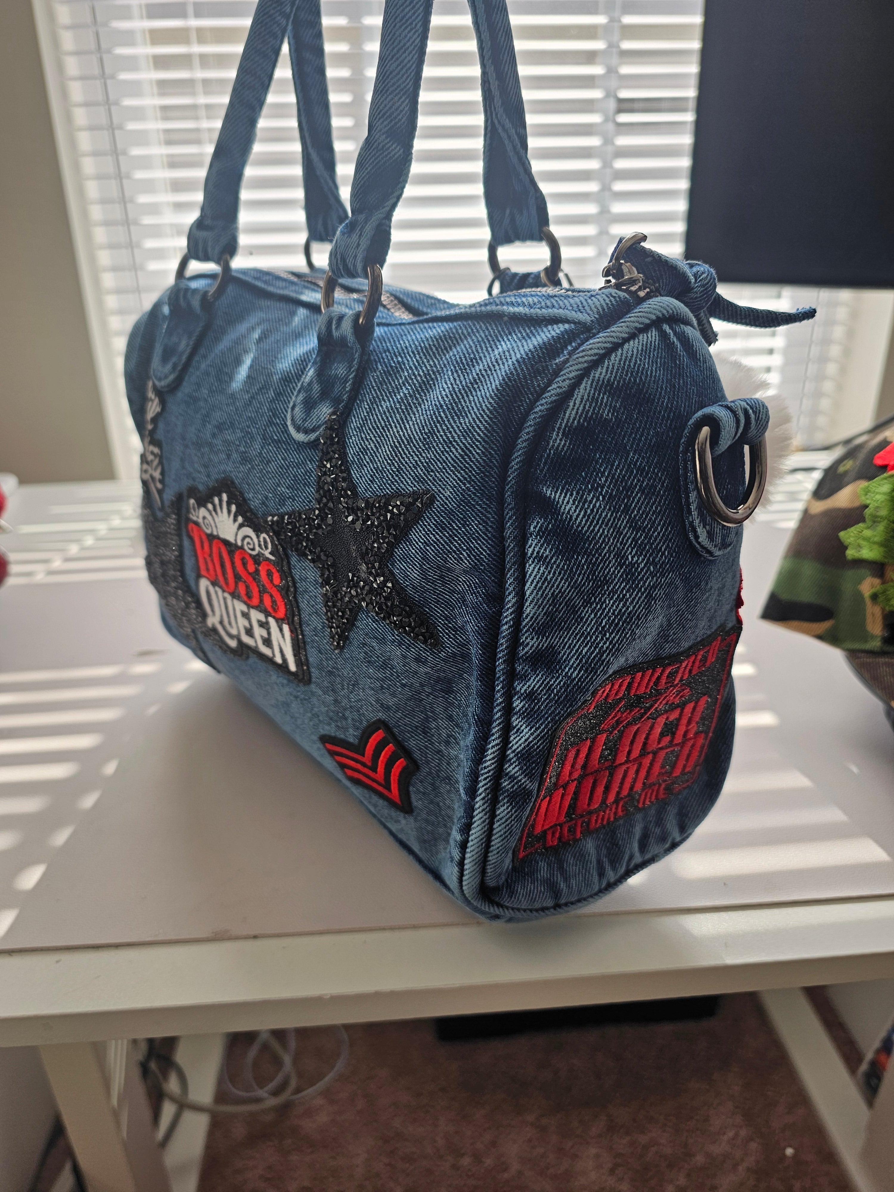 She Is Fearless Denim Bag & Cap Set