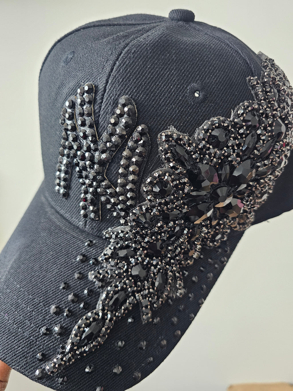 Black NY Bling Luxe Baseball Cap