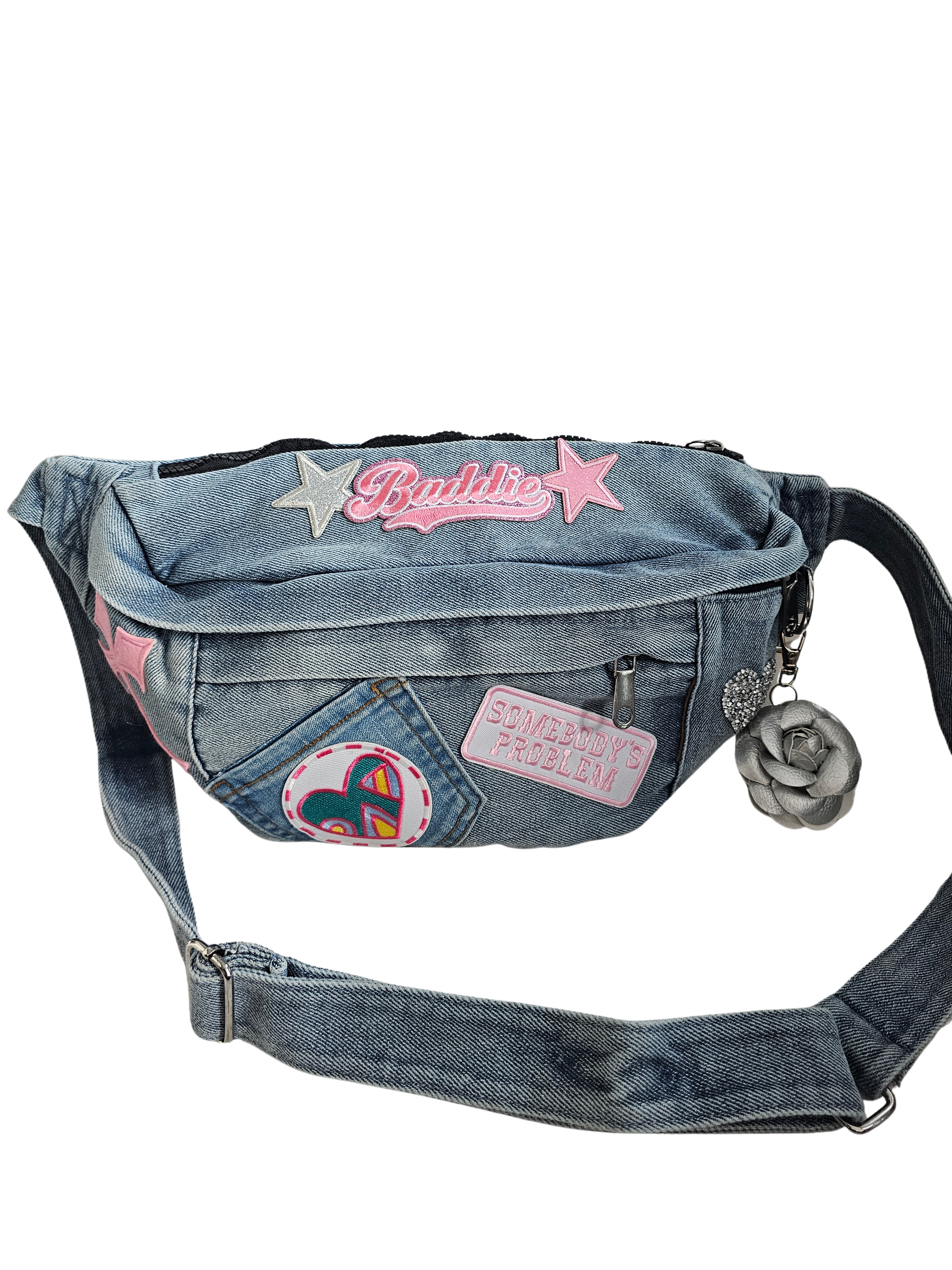 Baddie Denim Fanny Pack