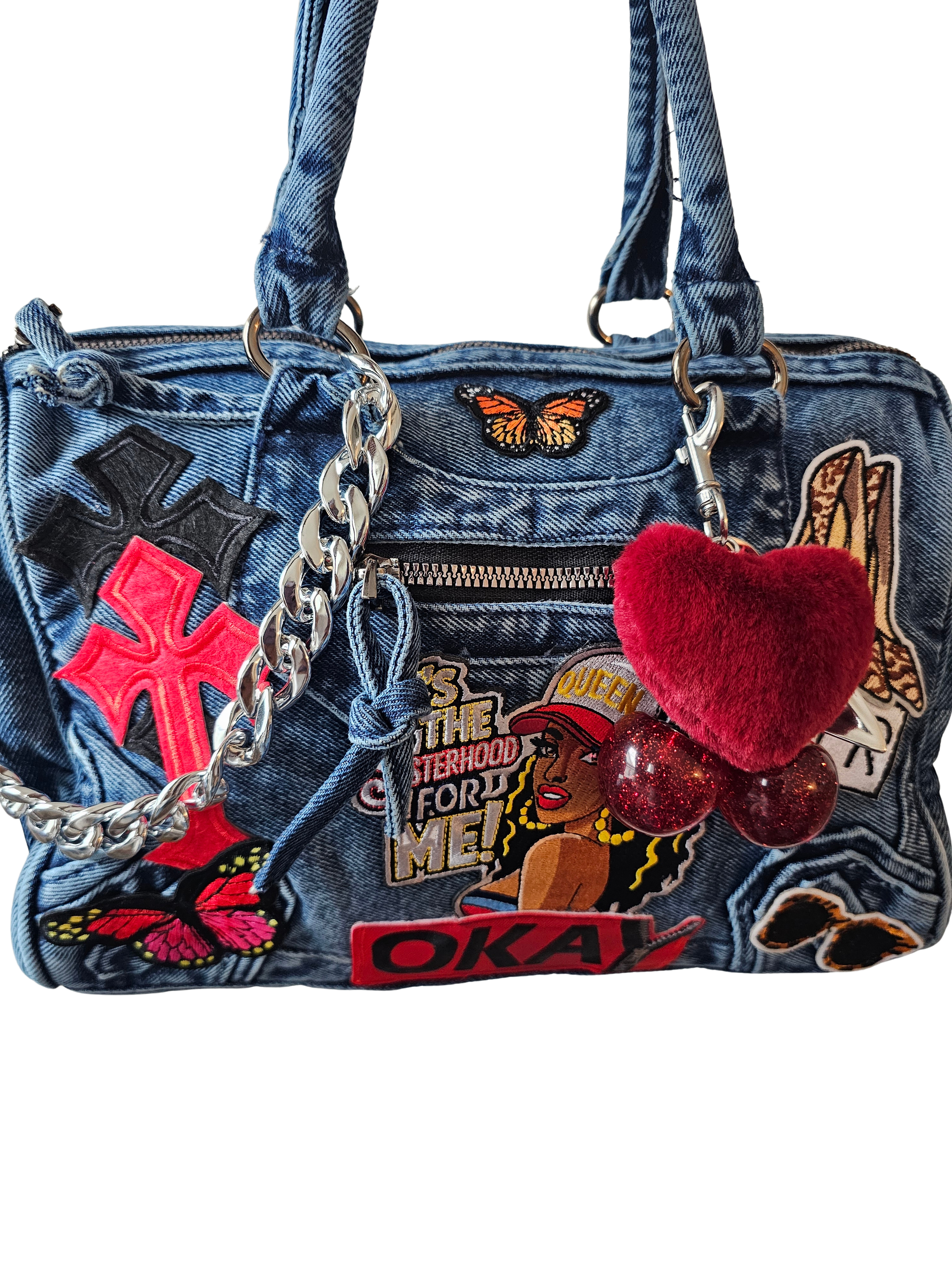 Sisterhood Denim Patch Work Bag