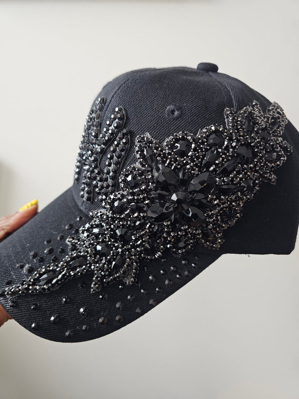Black NY Bling Luxe Baseball Cap