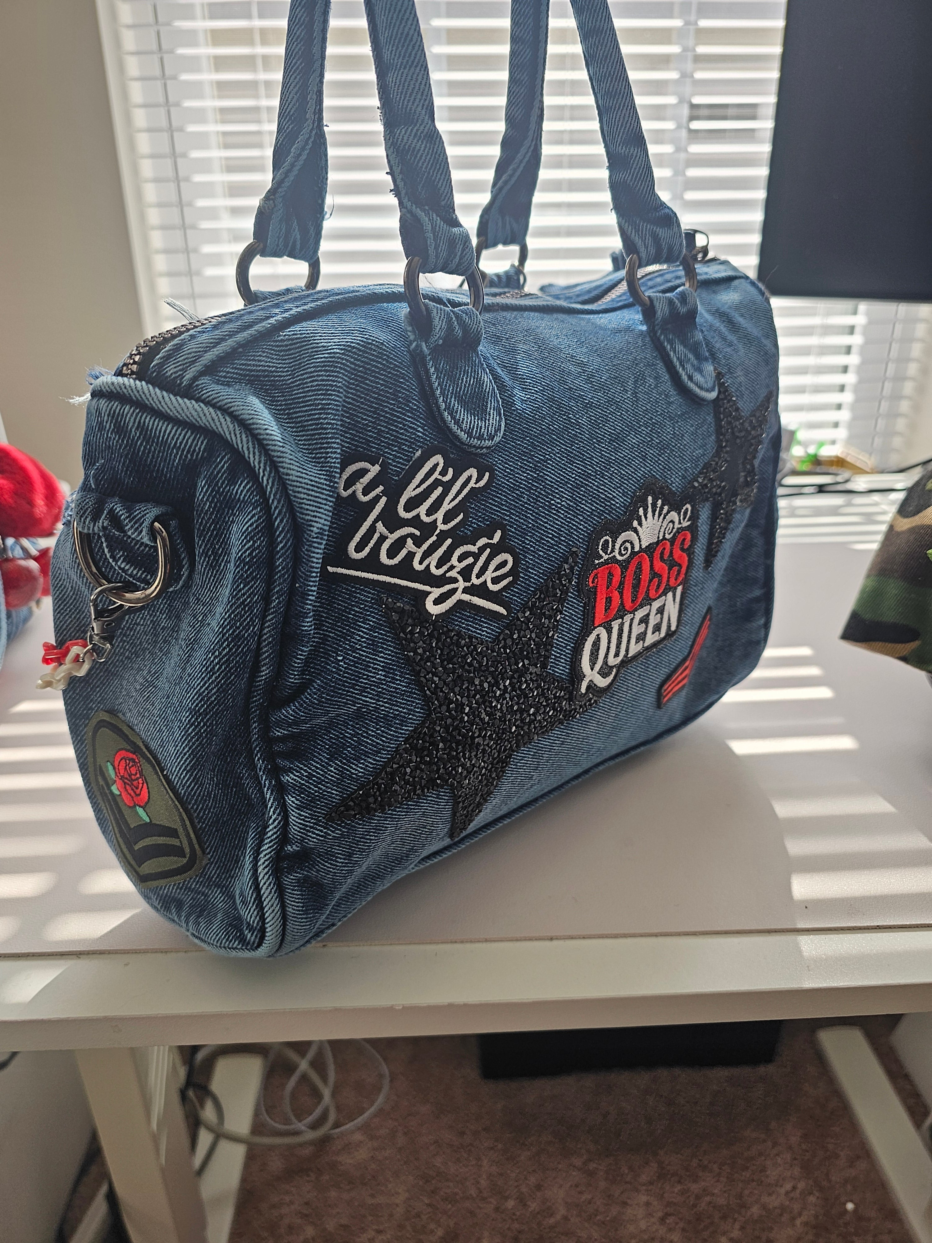 She Is Fearless Denim Bag & Cap Set