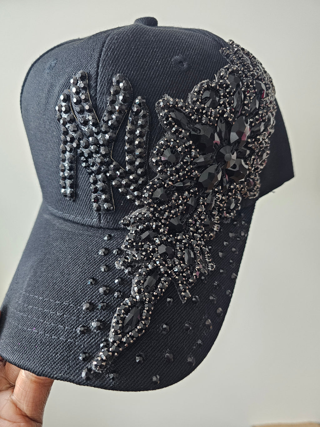 Black NY Bling Luxe Baseball Cap