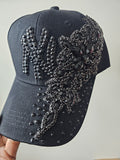 Black NY Bling Luxe Baseball Cap